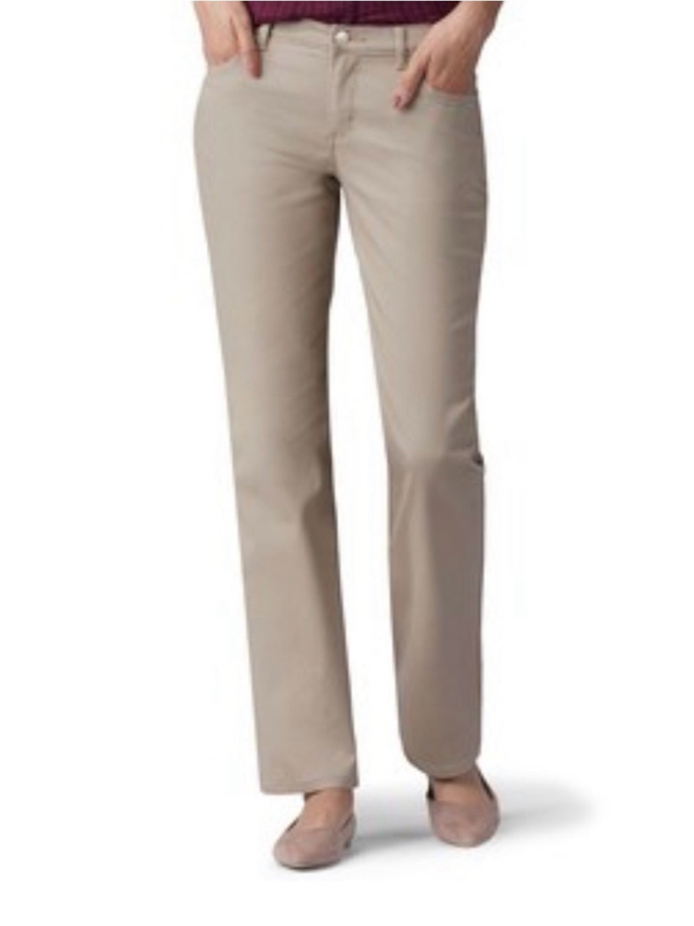 NEW Gloria Vanderbilt High Rise Tapered Jeans Khaki Tan Size 12 Average